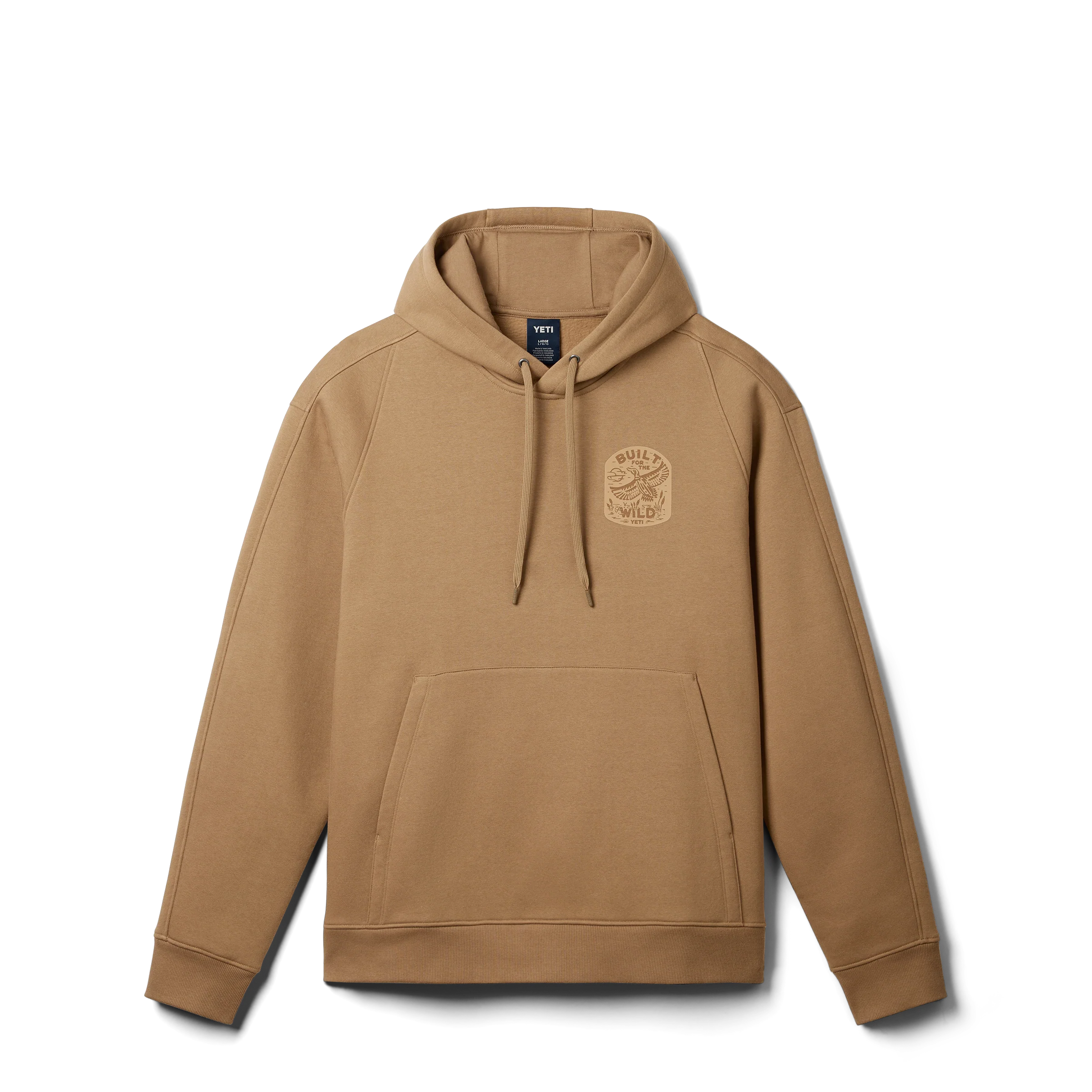 Built For The Wild Badge Fleece Hoodie Brush Brown