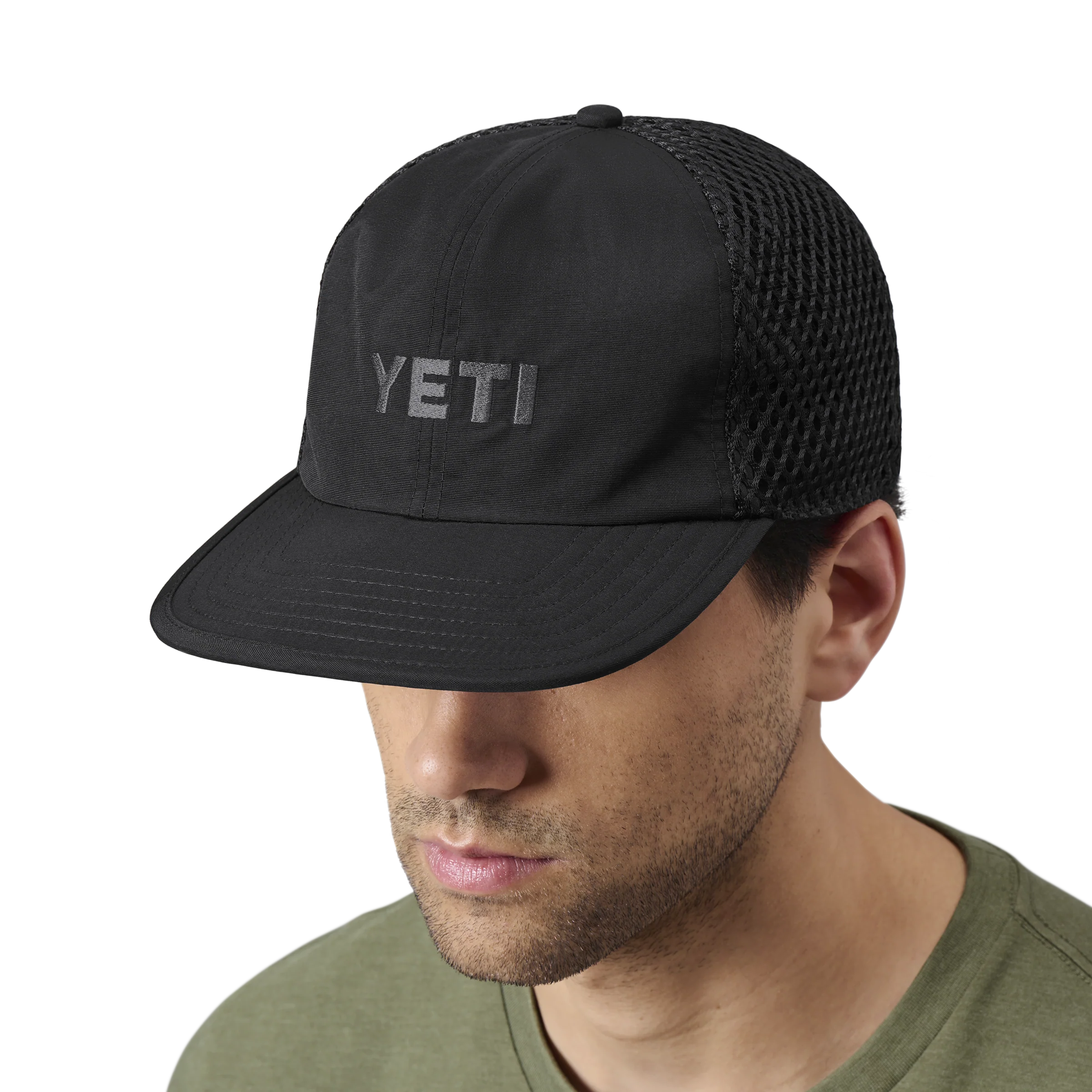 YETI? Logo Low Profile Performance Hat Black - Image 4