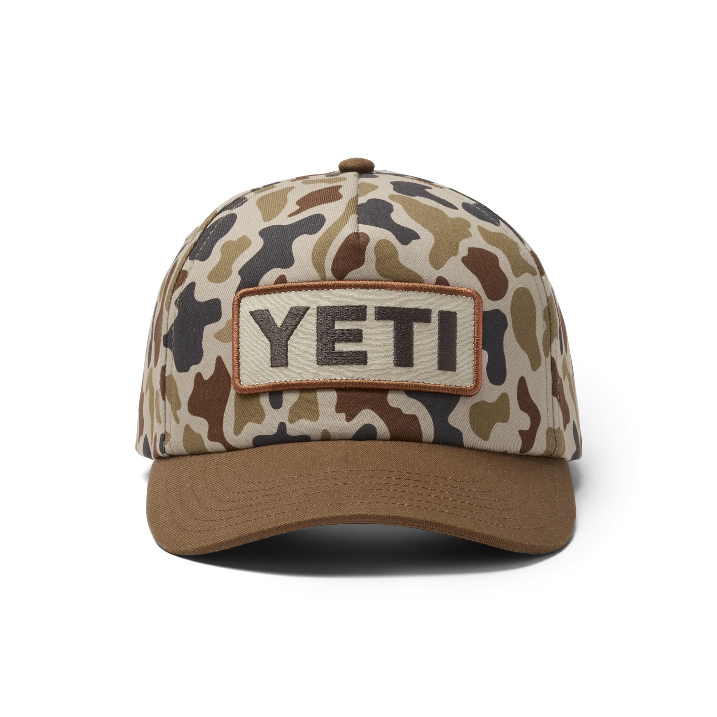 YETI? Wetlands Camo Logo Badge Mid Pro Flat Brim hat