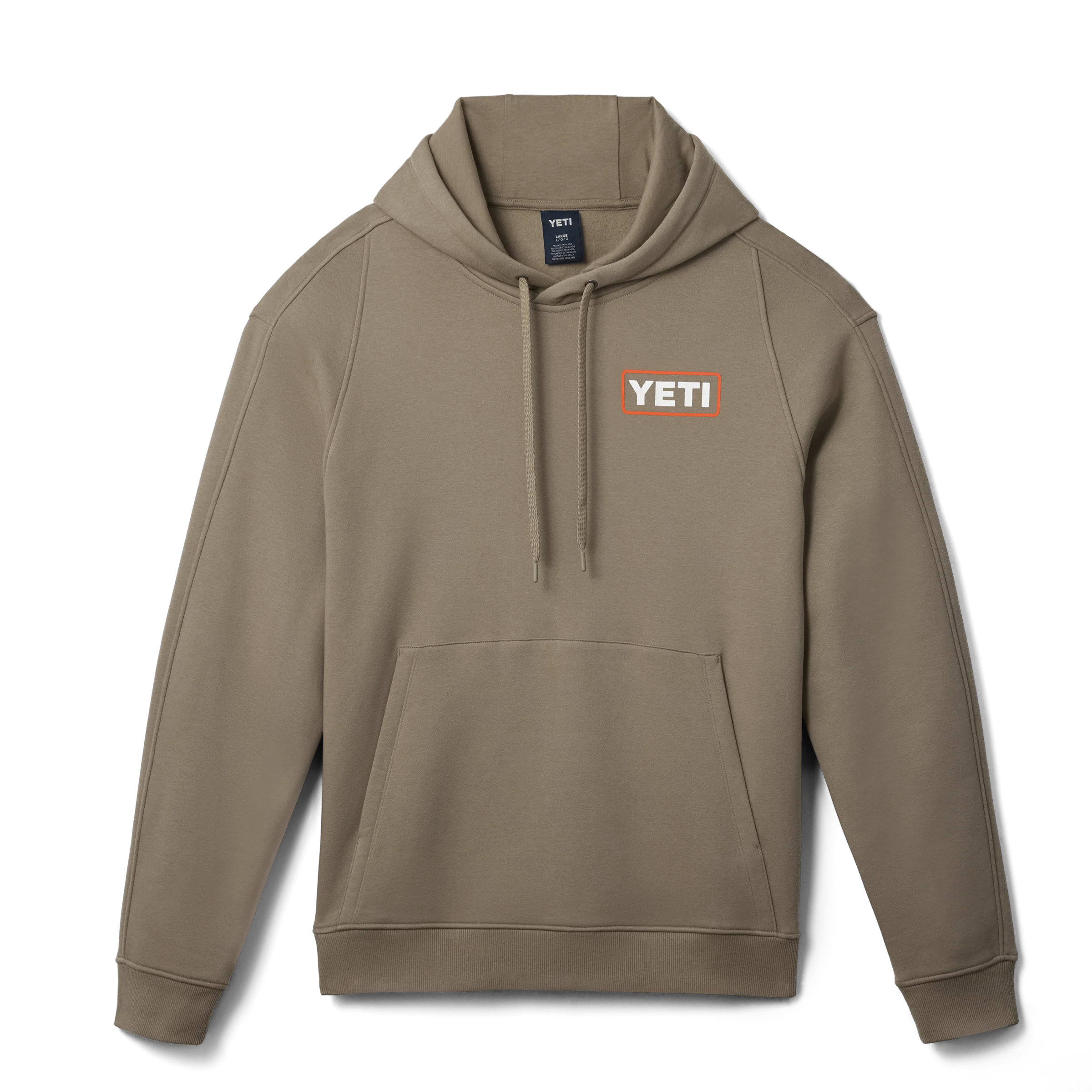 YETI® Wetlands Logo Badge Fleece Hoodie Taupe